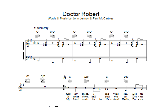 Download The Beatles Doctor Robert Sheet Music and learn how to play Easy Guitar PDF digital score in minutes