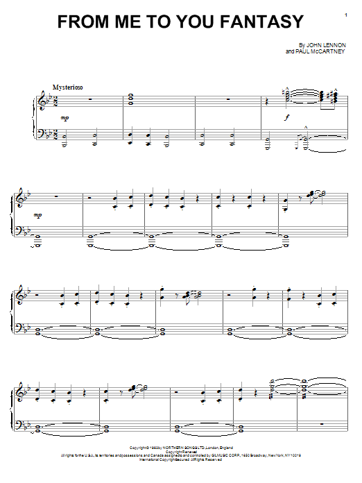 Download The Beatles From Me To You Fantasy Sheet Music and learn how to play Piano, Vocal & Guitar (Right-Hand Melody) PDF digital score in minutes