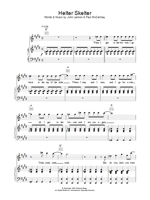 Download The Beatles Helter Skelter Sheet Music and learn how to play Guitar Ensemble PDF digital score in minutes