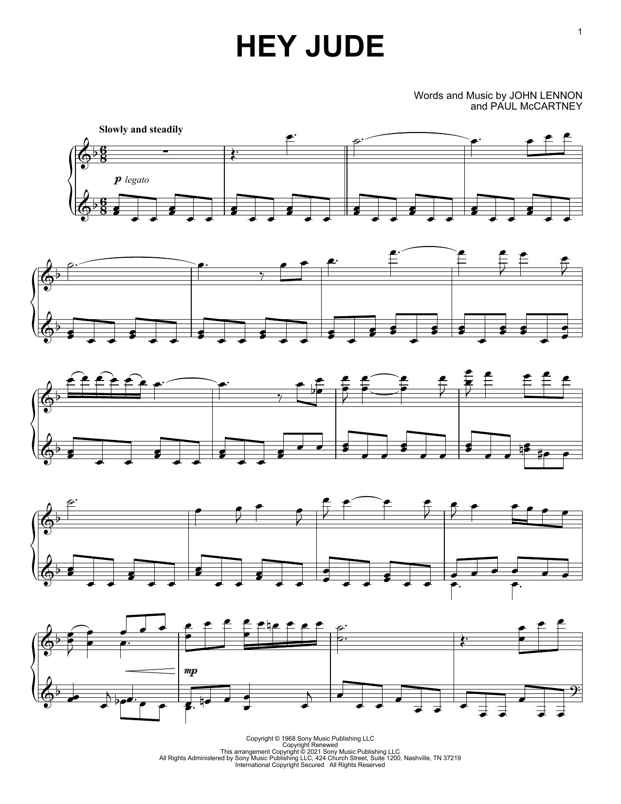 Download The Beatles Hey Jude [Classical version] (arr. David Pearl) Sheet Music and learn how to play Piano Solo PDF digital score in minutes