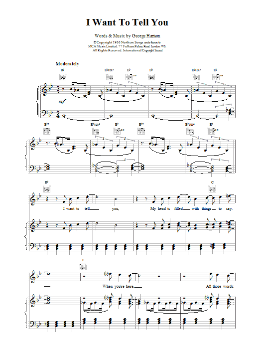 Download The Beatles Sheet Music and learn how to play Piano, Vocal & Guitar (Right-Hand Melody) PDF score in minutes
