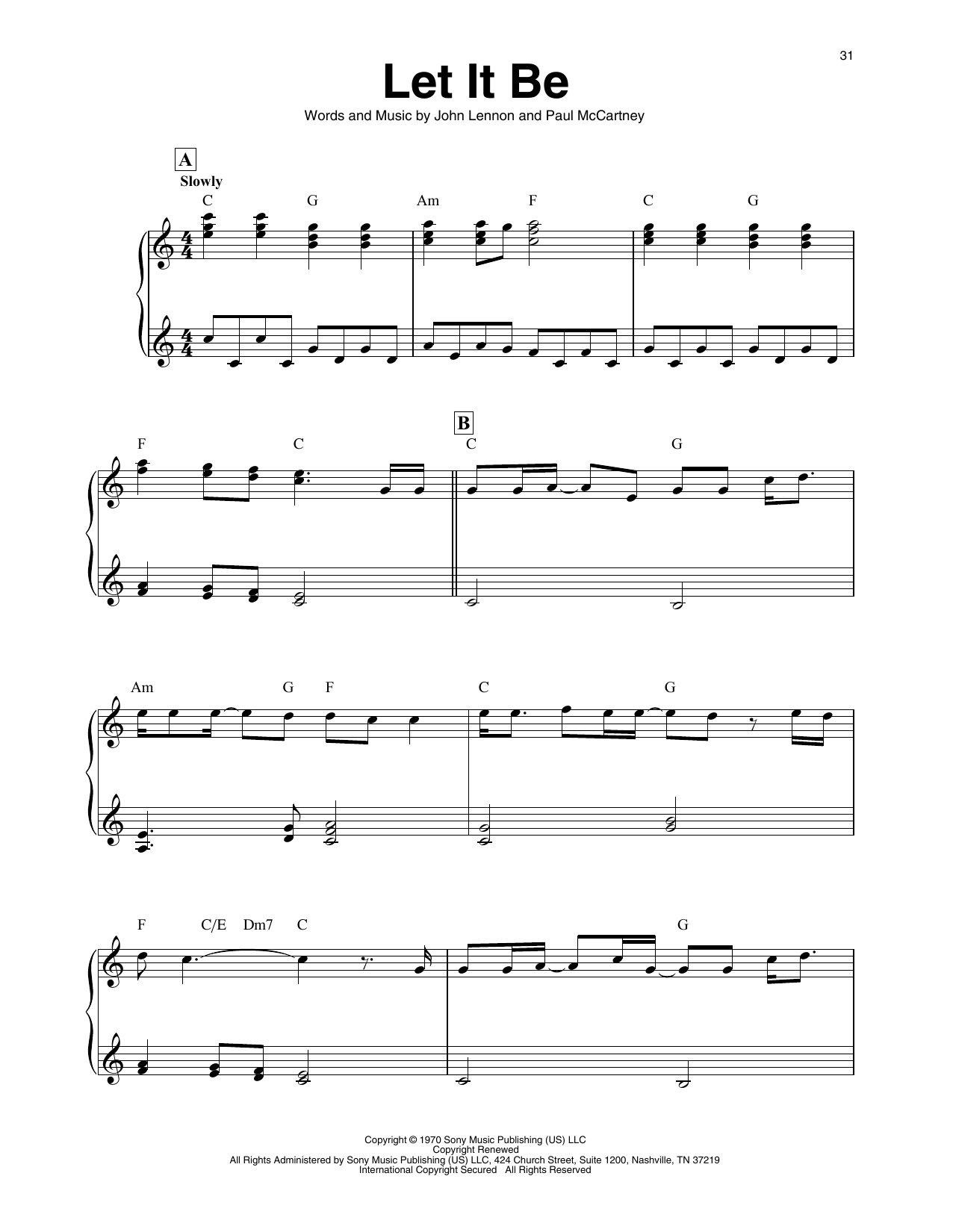 Download The Beatles Let It Be (arr. Maeve Gilchrist) Sheet Music and learn how to play Harp PDF digital score in minutes