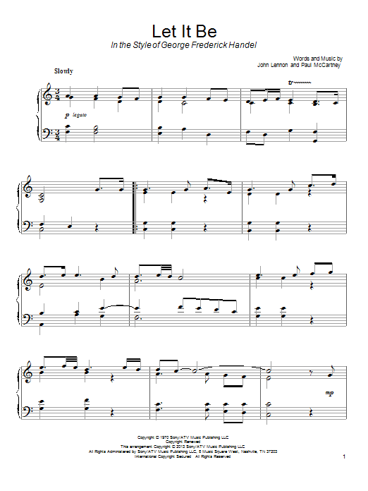Download The Beatles Let It Be Sheet Music and learn how to play Piano PDF digital score in minutes