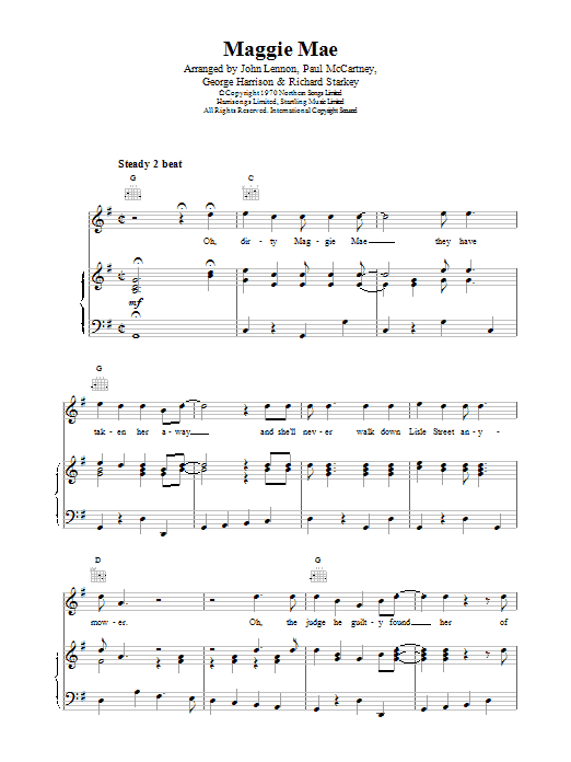 Download The Beatles Maggie Mae Sheet Music and learn how to play Guitar Tab PDF digital score in minutes
