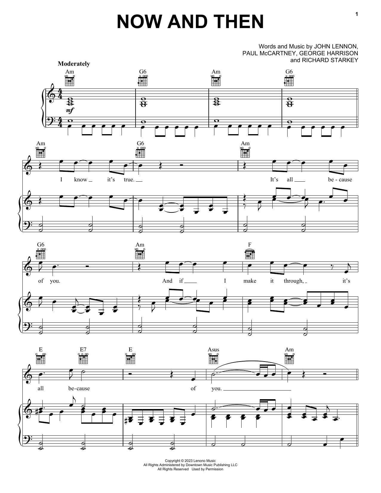 Download The Beatles Now And Then Sheet Music and learn how to play Super Easy Piano PDF digital score in minutes