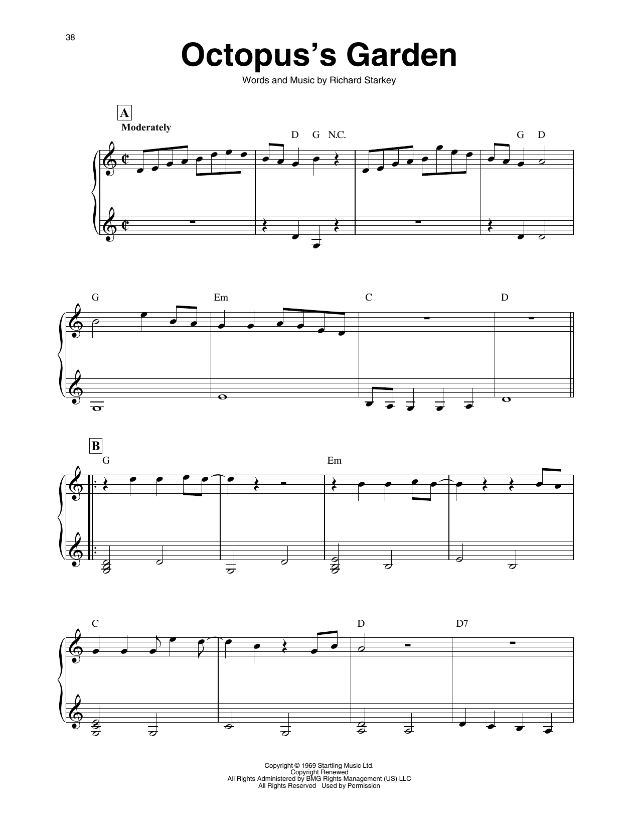 Download The Beatles Octopus's Garden (arr. Maeve Gilchrist) Sheet Music and learn how to play Harp PDF digital score in minutes