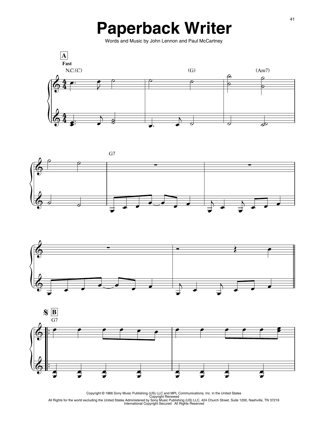 Download The Beatles Paperback Writer (arr. Maeve Gilchrist) Sheet Music and learn how to play Harp PDF digital score in minutes