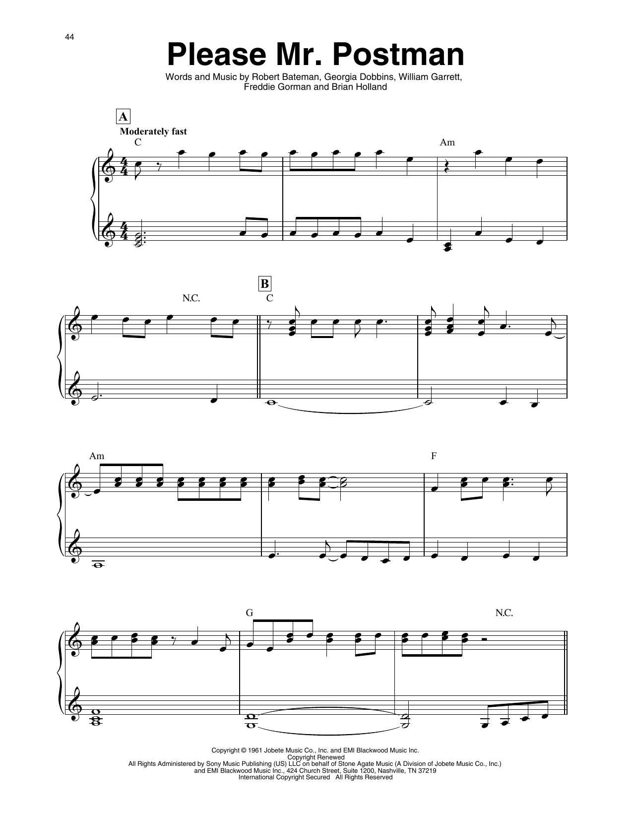 Download The Beatles Please Mr. Postman (arr. Maeve Gilchrist) Sheet Music and learn how to play Harp PDF digital score in minutes