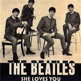 Download or print The Beatles She Loves You Sheet Music Printable PDF -page score for Rock / arranged Ukulele with strumming patterns SKU: 112864.