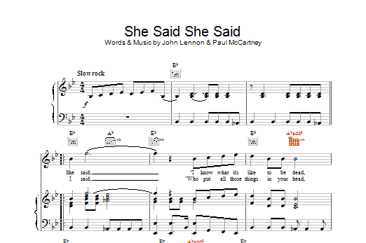 Download The Beatles She Said She Said Sheet Music and learn how to play Drums PDF digital score in minutes