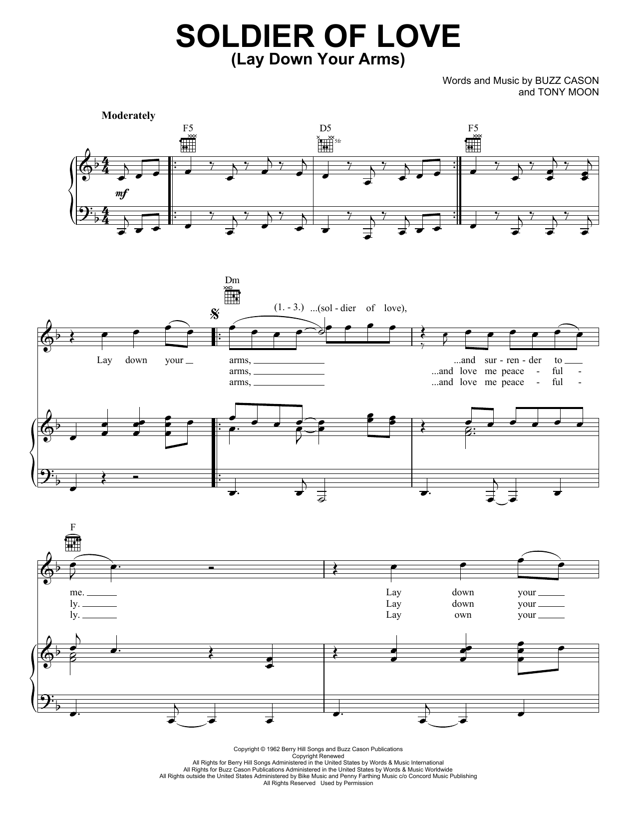 Download The Beatles Soldier Of Love (Lay Down Your Arms) Sheet Music and learn how to play Piano, Vocal & Guitar Chords (Right-Hand Melody) PDF digital score in minutes
