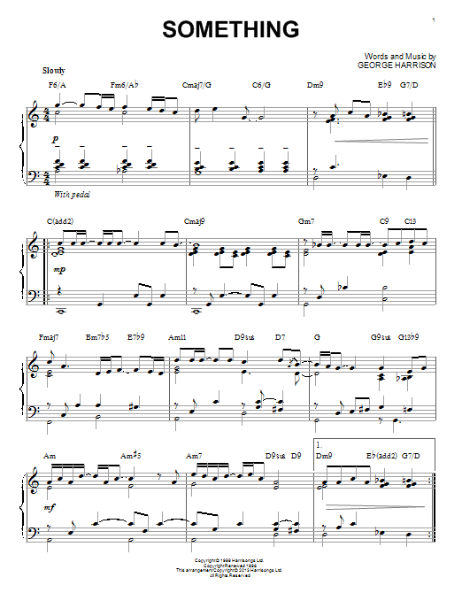 Download The Beatles Something Sheet Music and learn how to play Piano PDF digital score in minutes