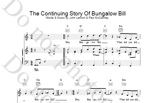 Download The Beatles The Continuing Story Of Bungalow Bill Sheet Music and learn how to play Easy Guitar PDF digital score in minutes