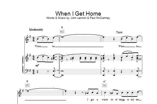 Download The Beatles When I Get Home Sheet Music and learn how to play Guitar Tab PDF digital score in minutes