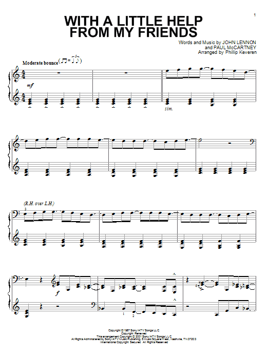 Download The Beatles With A Little Help From My Friends Sheet Music and learn how to play Piano PDF digital score in minutes