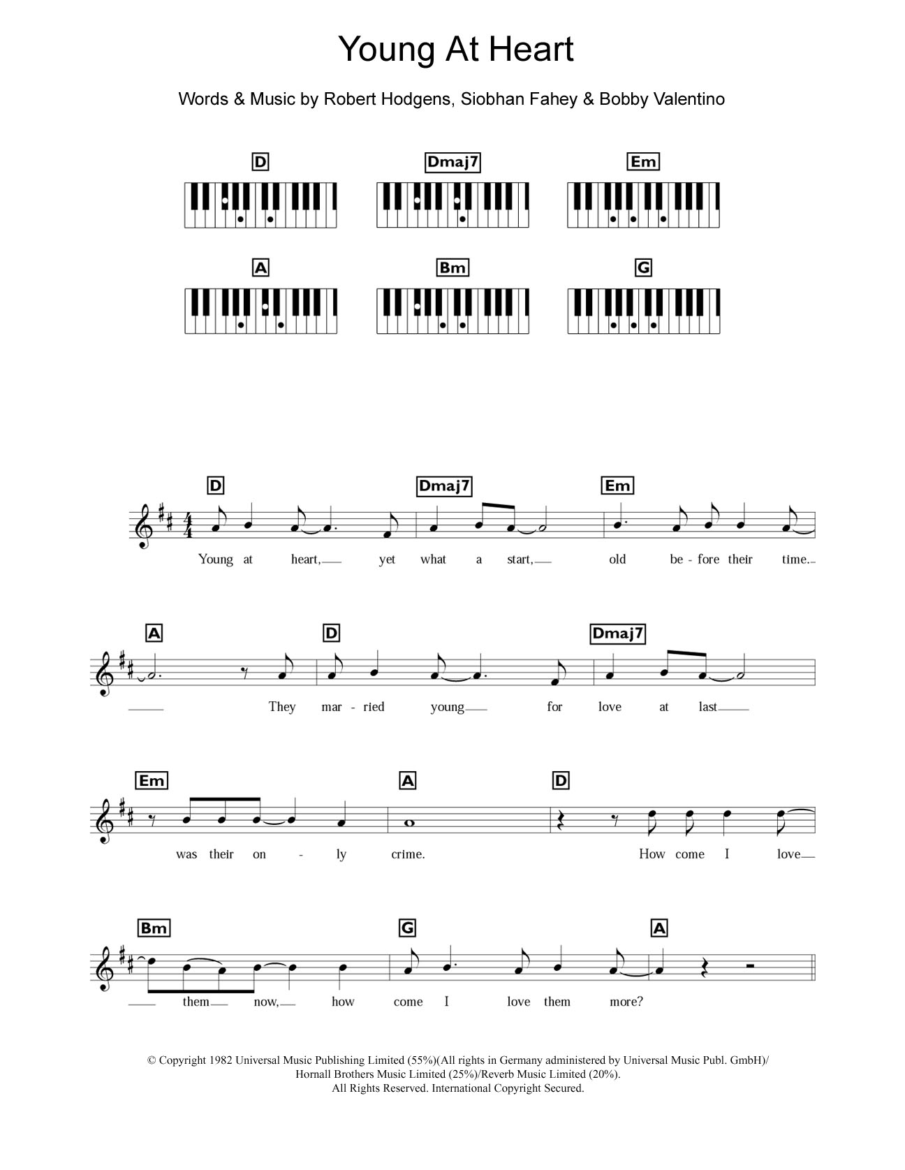 Download The Bluebells Young At Heart Sheet Music and learn how to play Keyboard PDF digital score in minutes