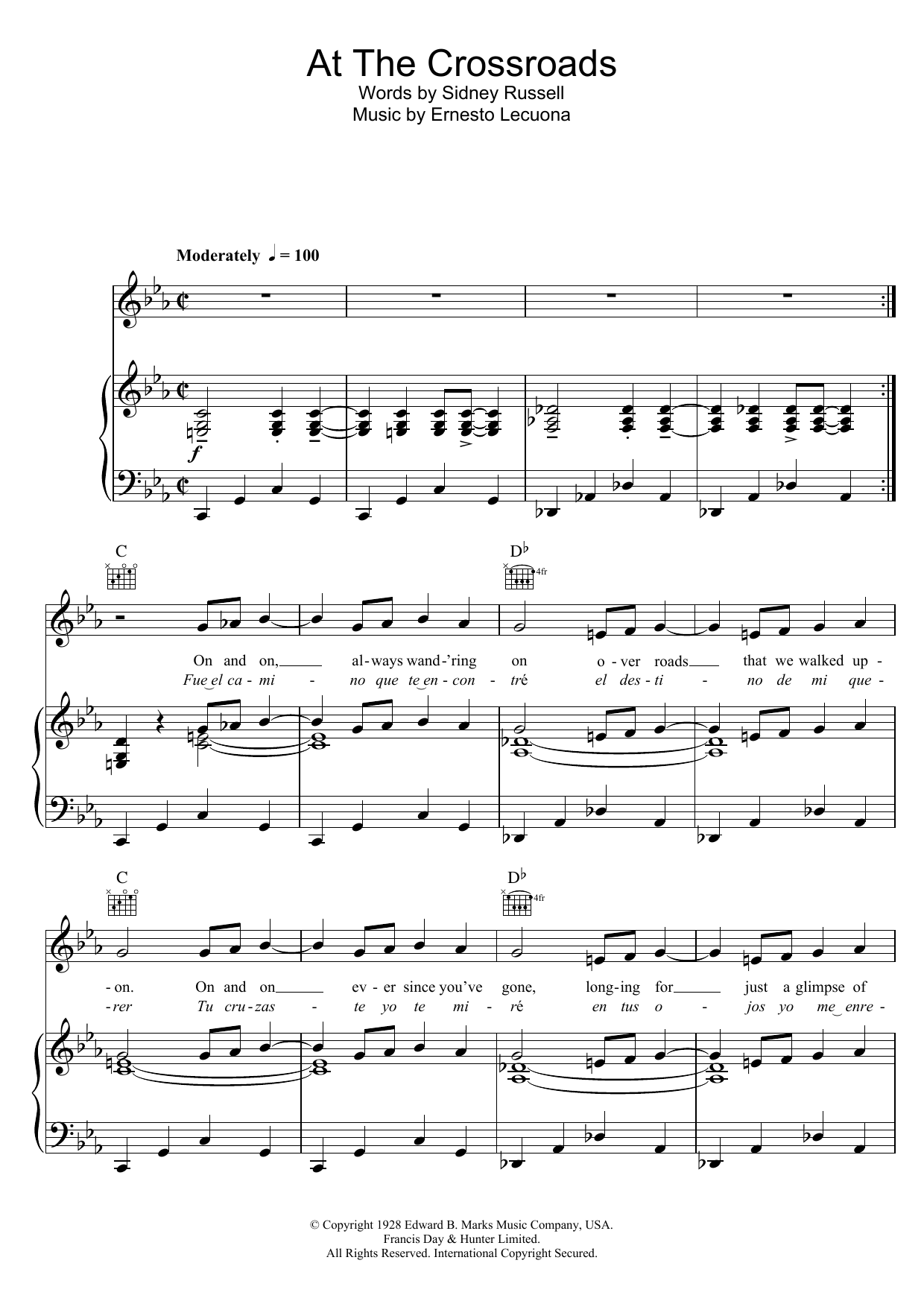 Download The Bob Kirby Sextet At The Crossroads Sheet Music and learn how to play Piano, Vocal & Guitar (Right-Hand Melody) PDF digital score in minutes