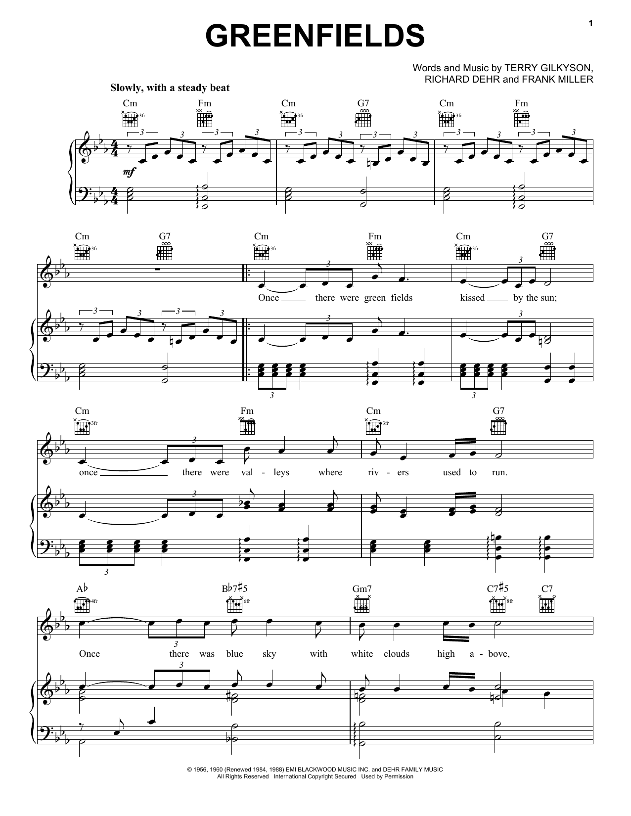 Download The Brothers Four Greenfields Sheet Music and learn how to play Ukulele PDF digital score in minutes