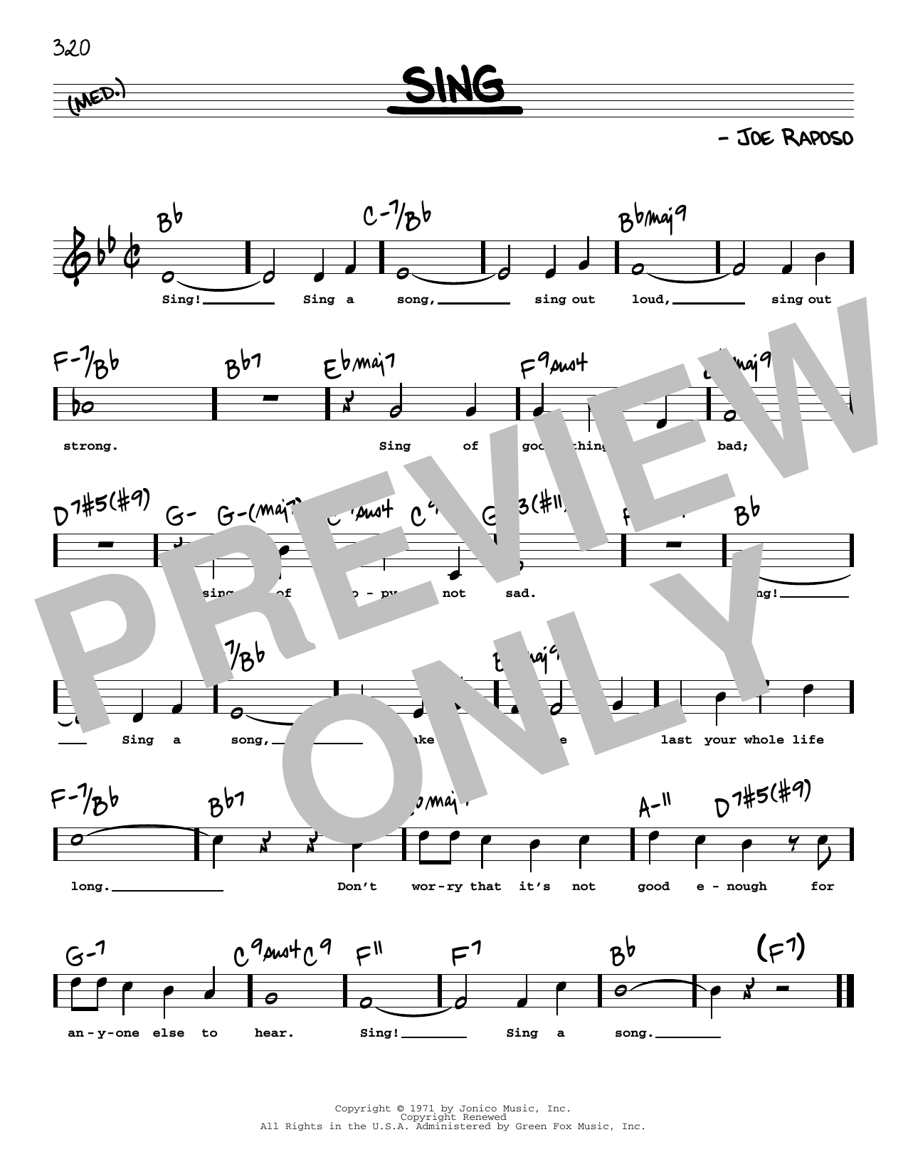 Download The Carpenters Sing (High Voice) (from Sesame Street) Sheet Music and learn how to play Real Book – Melody, Lyrics & Chords PDF digital score in minutes