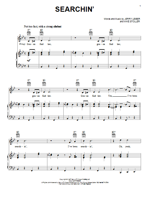 Download The Coasters Searchin' Sheet Music and learn how to play Ukulele PDF digital score in minutes