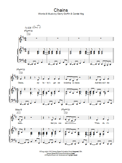 Download The Cookies Chains Sheet Music and learn how to play Piano, Vocal & Guitar (Right-Hand Melody) PDF digital score in minutes