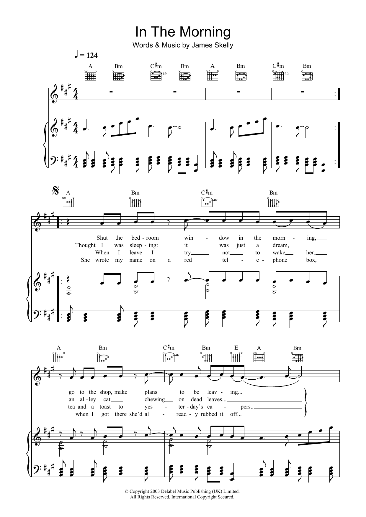 Download The Coral In The Morning Sheet Music and learn how to play Piano, Vocal & Guitar (Right-Hand Melody) PDF digital score in minutes