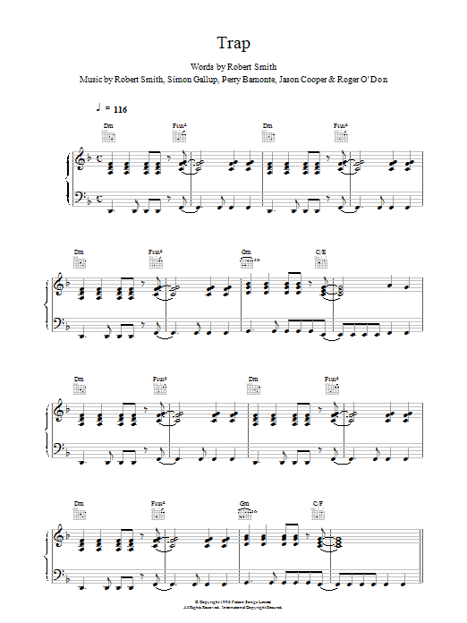 Download The Cure Trap Sheet Music and learn how to play Piano, Vocal & Guitar (Right-Hand Melody) PDF digital score in minutes