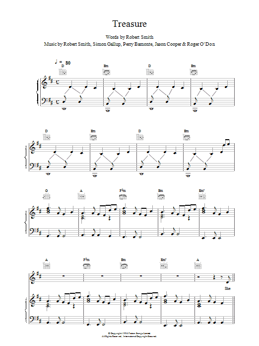 Download The Cure Treasure Sheet Music and learn how to play Piano, Vocal & Guitar (Right-Hand Melody) PDF digital score in minutes