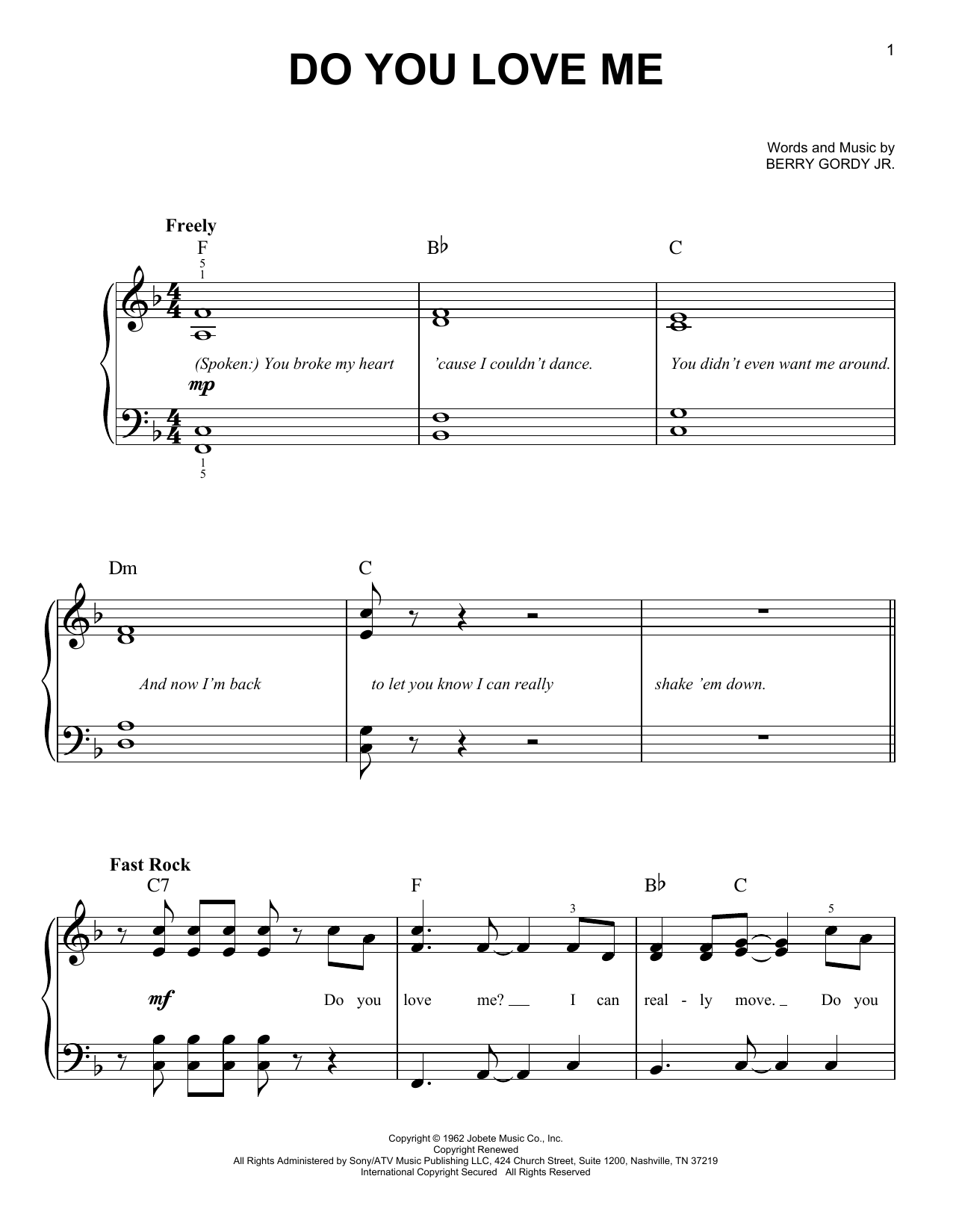 Download The Dave Clark Five Do You Love Me Sheet Music and learn how to play Easy Piano PDF digital score in minutes