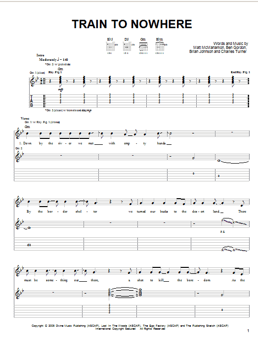 Download The Dead 60s Nowhere Sheet Music and learn how to play Guitar Tab PDF digital score in minutes