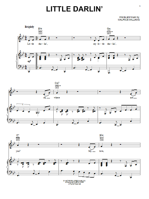 Download The Diamonds Little Darlin' Sheet Music and learn how to play Melody Line, Lyrics & Chords PDF digital score in minutes