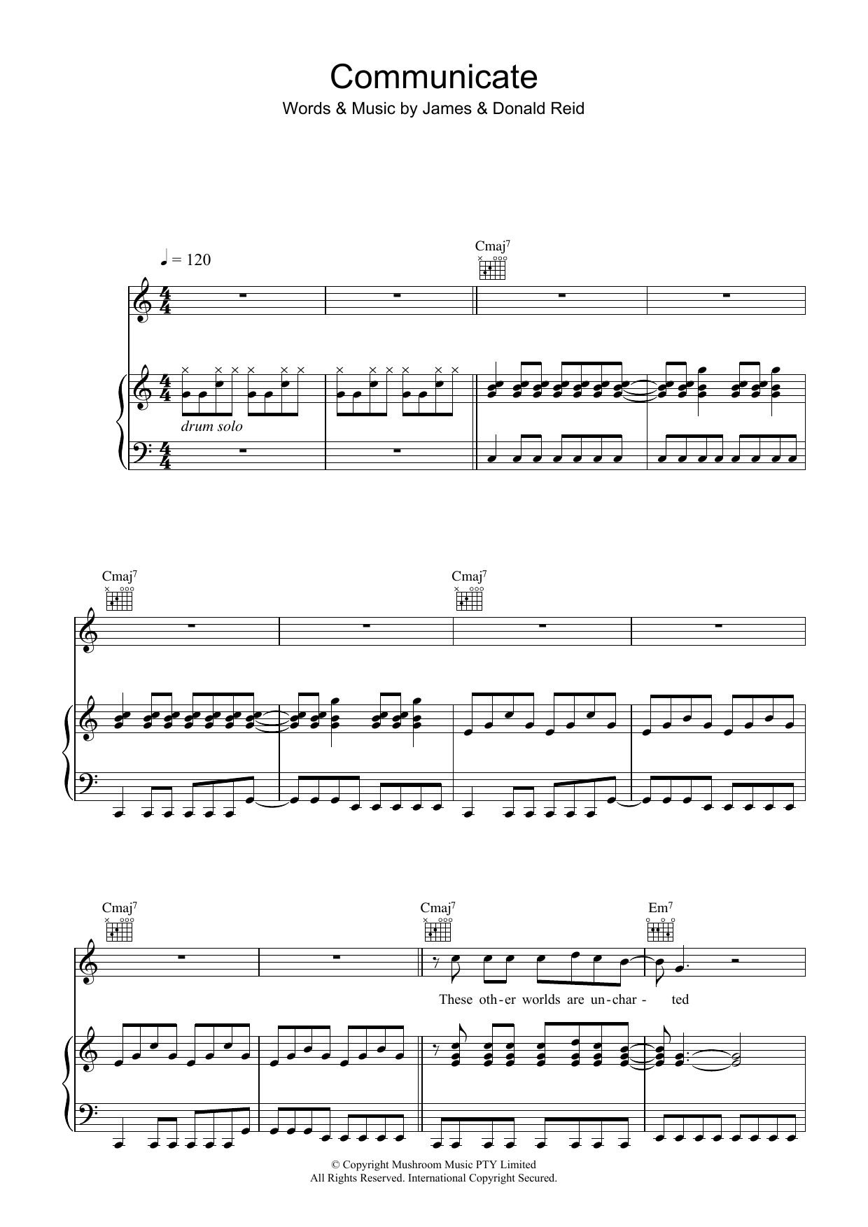 Download The Feelers Communicate Sheet Music and learn how to play Piano, Vocal & Guitar (Right-Hand Melody) PDF digital score in minutes