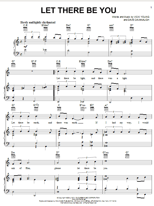 Download The Five Keys Let There Be You Sheet Music and learn how to play Piano, Vocal & Guitar (Right-Hand Melody) PDF digital score in minutes