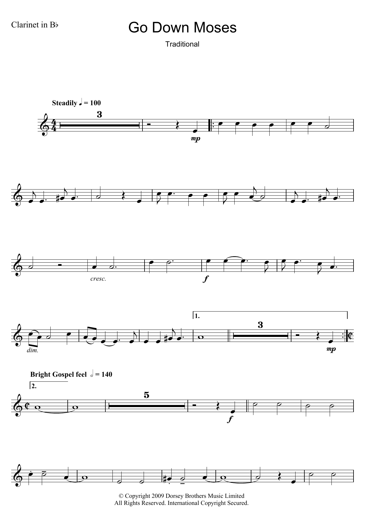 Download The Golden Gate Quartet Go Down Moses Sheet Music and learn how to play Lead Sheet / Fake Book PDF digital score in minutes