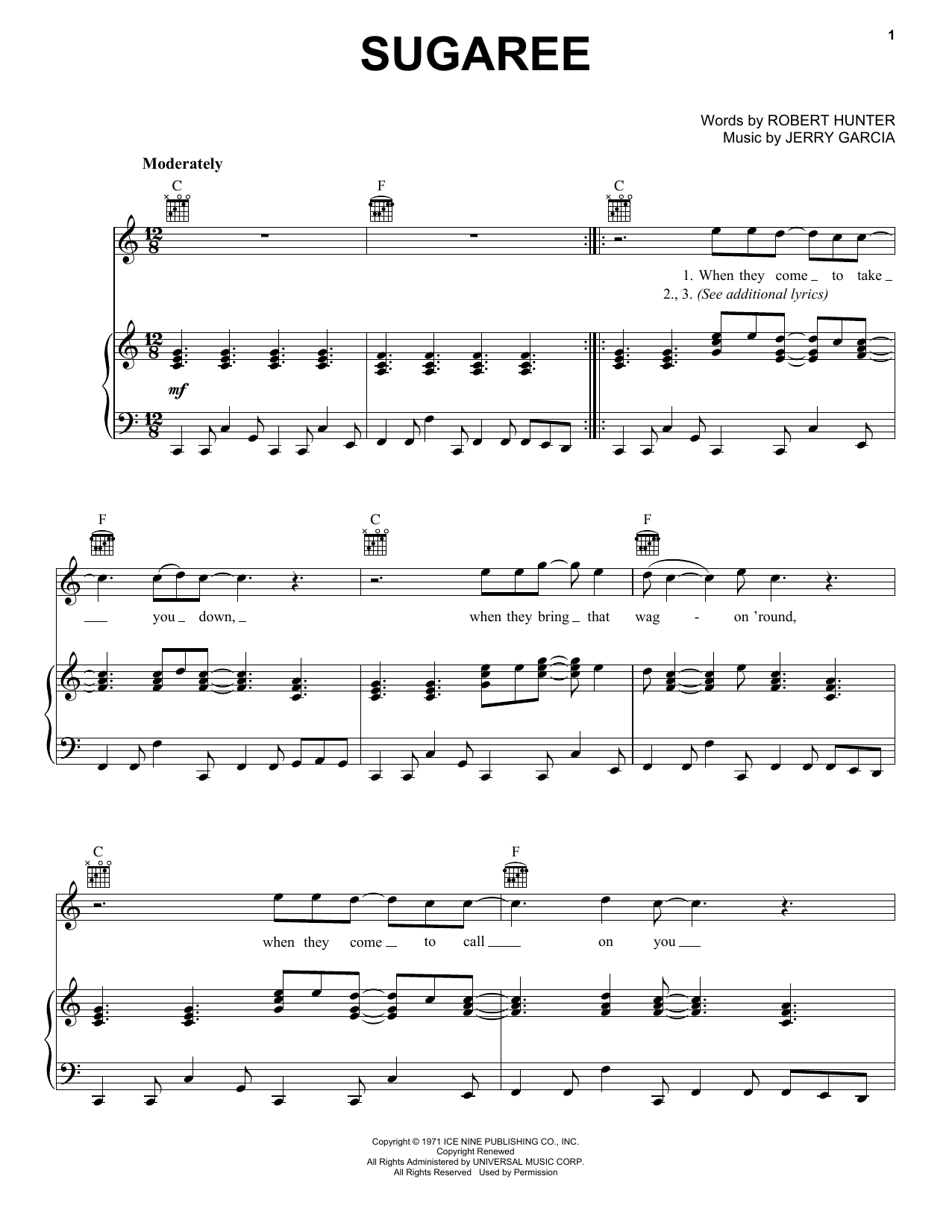 Download Grateful Dead Sugaree Sheet Music and learn how to play Guitar Tab PDF digital score in minutes