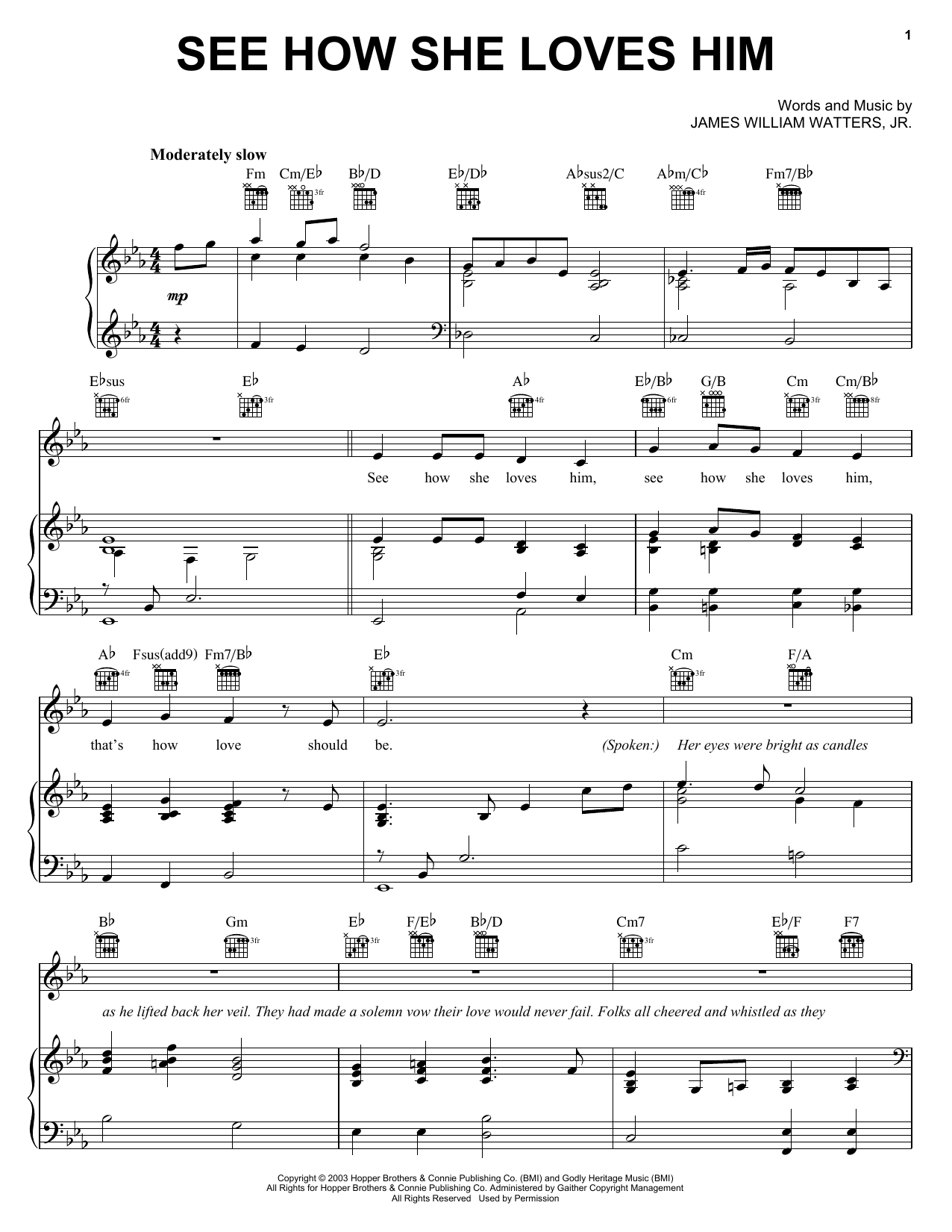 Download The Hoppers See How She Loves Him Sheet Music and learn how to play Piano, Vocal & Guitar (Right-Hand Melody) PDF digital score in minutes