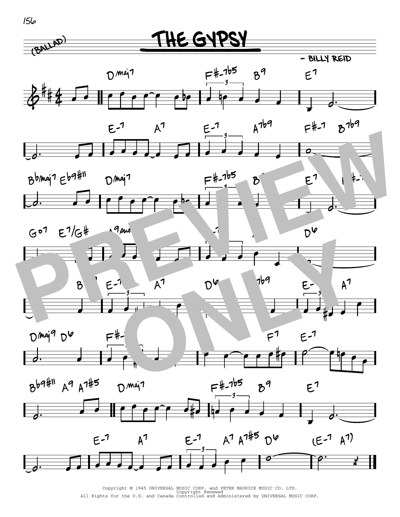 Download The Inkspots The Gypsy Sheet Music and learn how to play Real Book – Melody & Chords PDF digital score in minutes