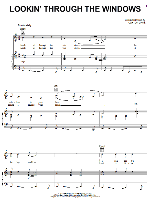 Download The Jackson 5 Lookin' Through The Windows Sheet Music and learn how to play Easy Piano PDF digital score in minutes