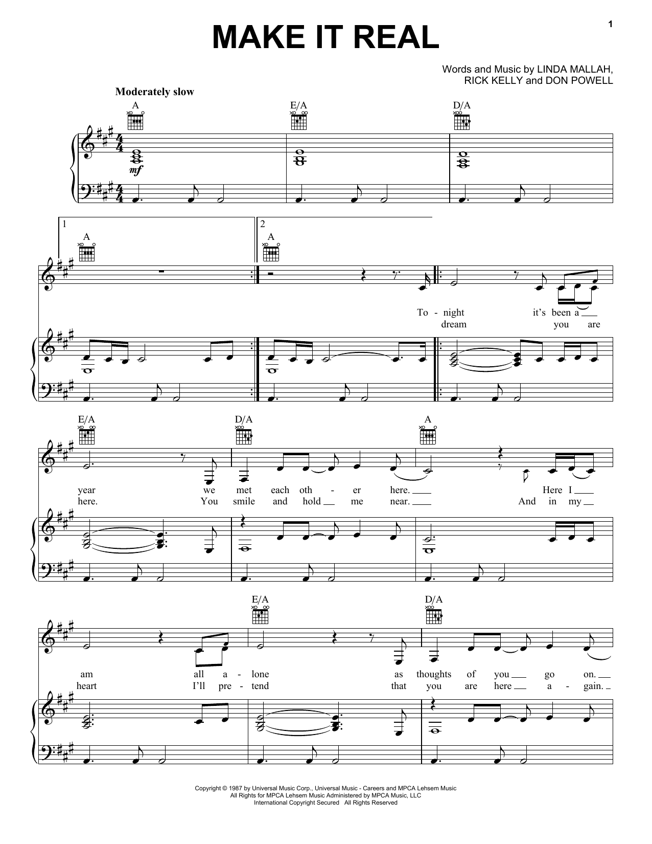 Download The Jets Make It Real Sheet Music and learn how to play Piano, Vocal & Guitar Chords (Right-Hand Melody) PDF digital score in minutes