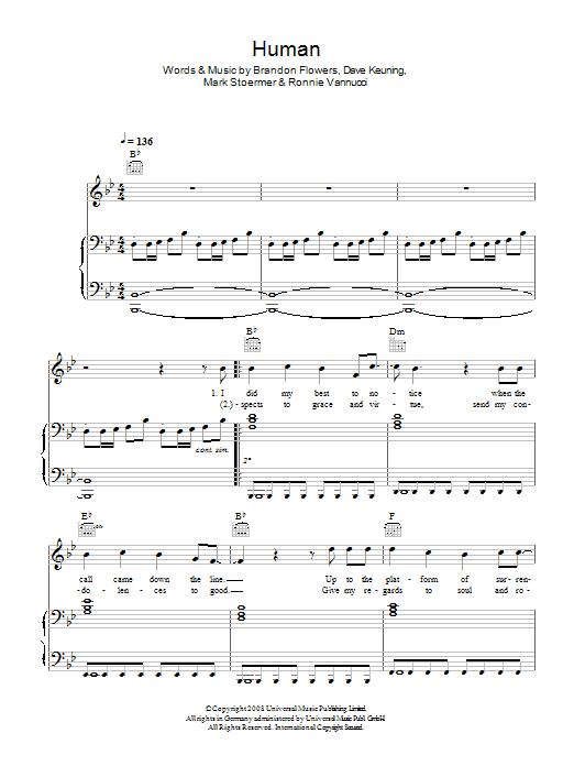 Download The Killers Human Sheet Music and learn how to play Ukulele PDF digital score in minutes
