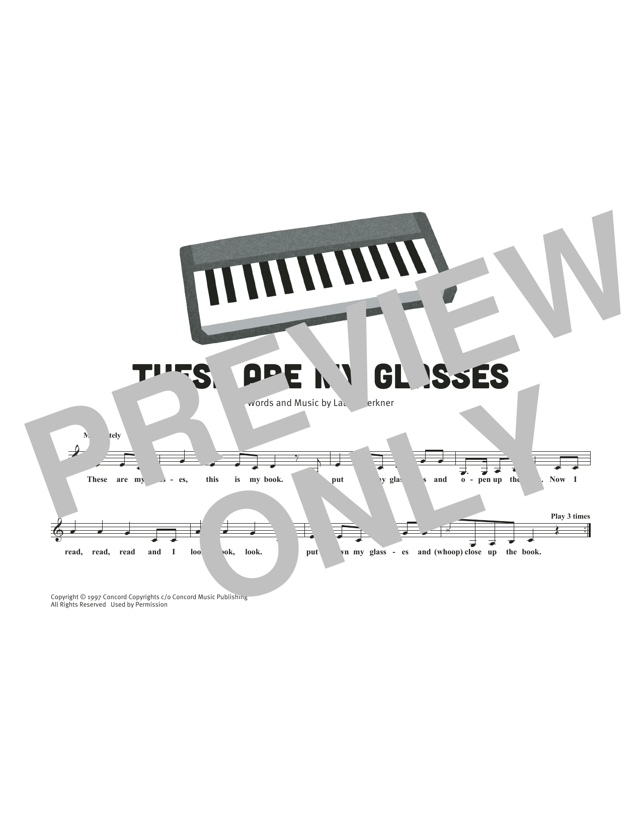 Download The Laurie Berkner Band These Are My Glasses Sheet Music and learn how to play Lead Sheet / Fake Book PDF digital score in minutes