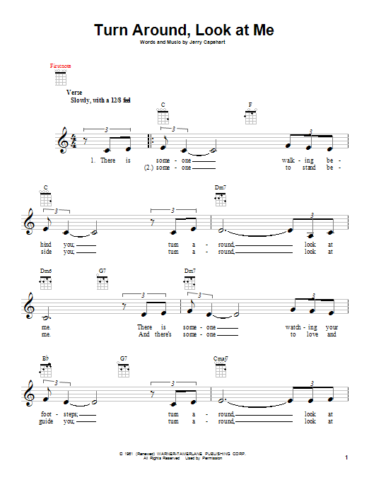 Download The Lettermen Turn Around, Look At Me Sheet Music and learn how to play Ukulele PDF digital score in minutes