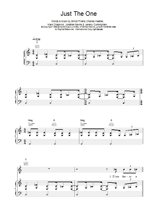 Download The Levellers Just The One Sheet Music and learn how to play Lyrics & Chords PDF digital score in minutes