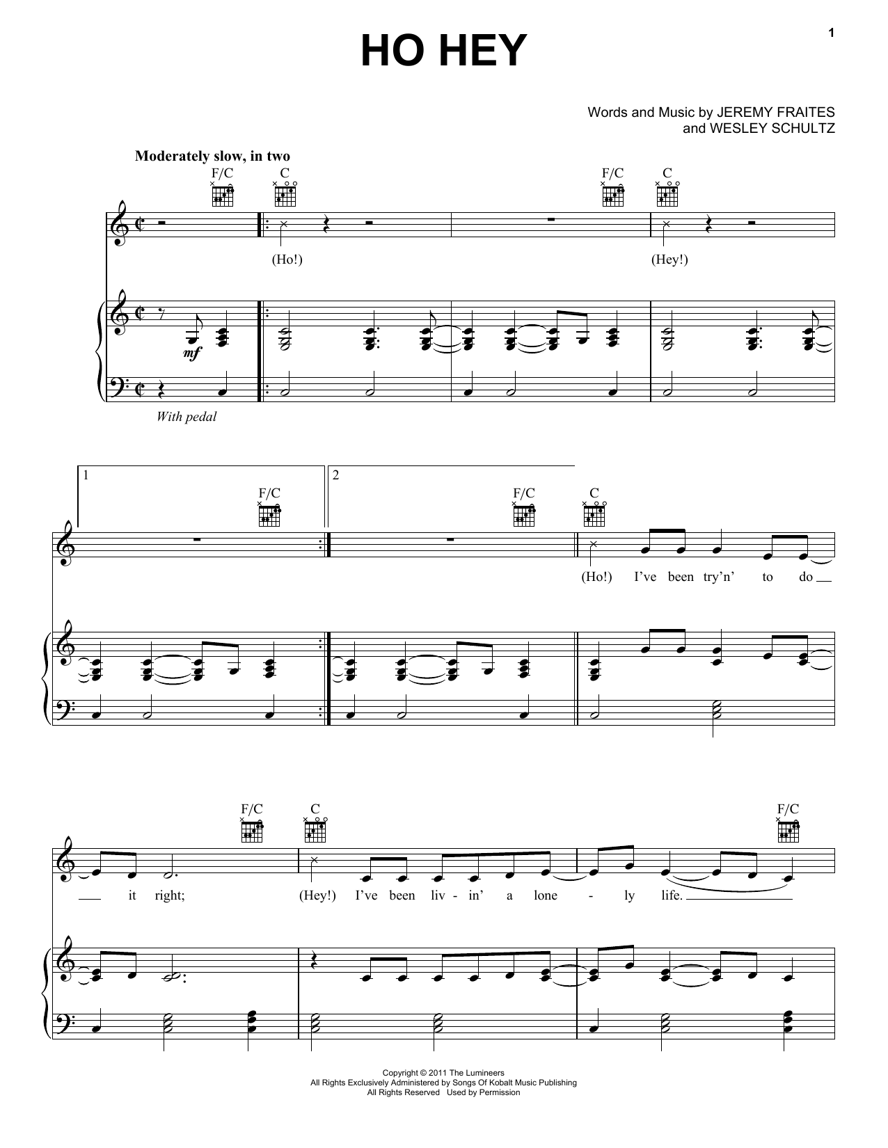 Download The Lumineers Ho Hey Sheet Music and learn how to play Ukulele Lyrics & Chords PDF digital score in minutes