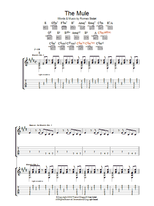 Download The Magic Numbers The Mule Sheet Music and learn how to play Guitar Tab PDF digital score in minutes