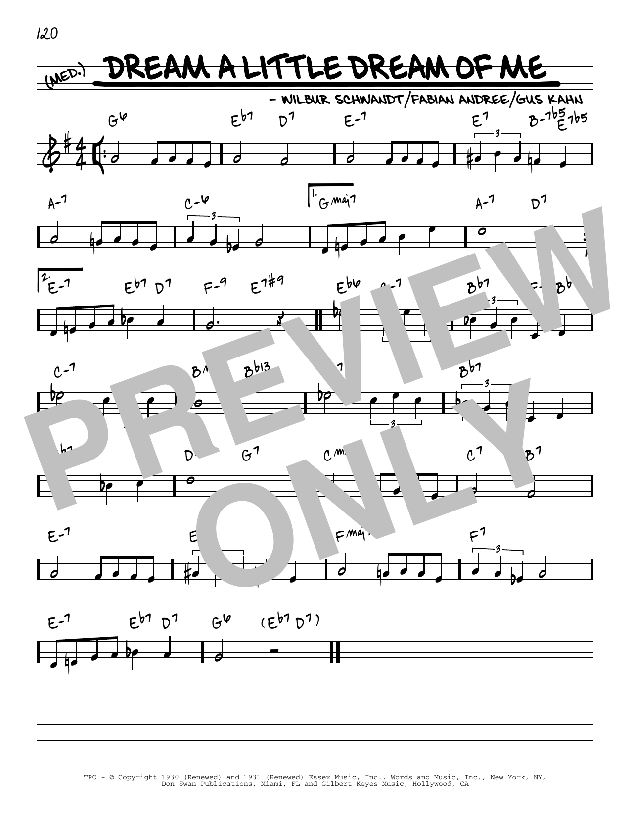 Download The Mamas & The Papas Dream A Little Dream Of Me [Reharmonized version] (arr. Jack Grassel) Sheet Music and learn how to play Real Book – Melody & Chords PDF digital score in minutes