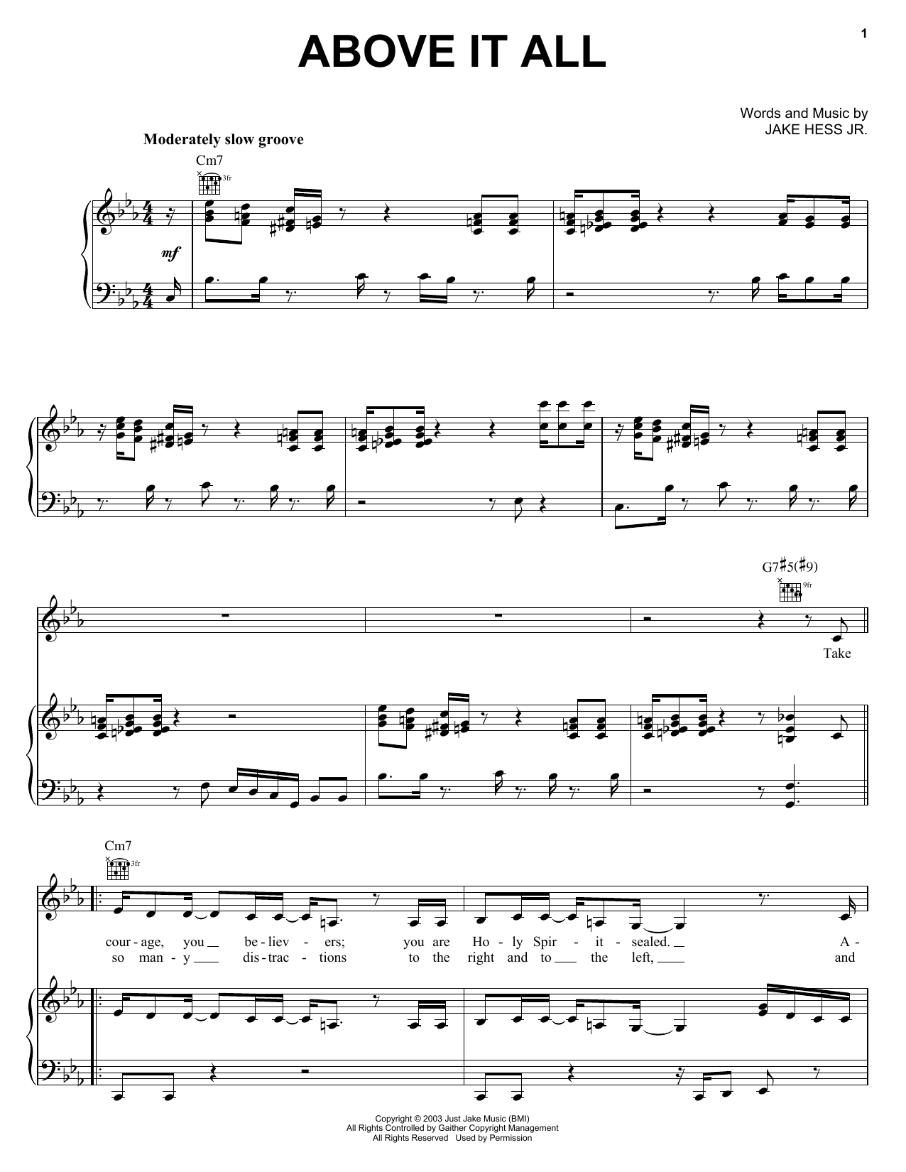 Download The Martins Above It All Sheet Music and learn how to play Piano, Vocal & Guitar (Right-Hand Melody) PDF digital score in minutes