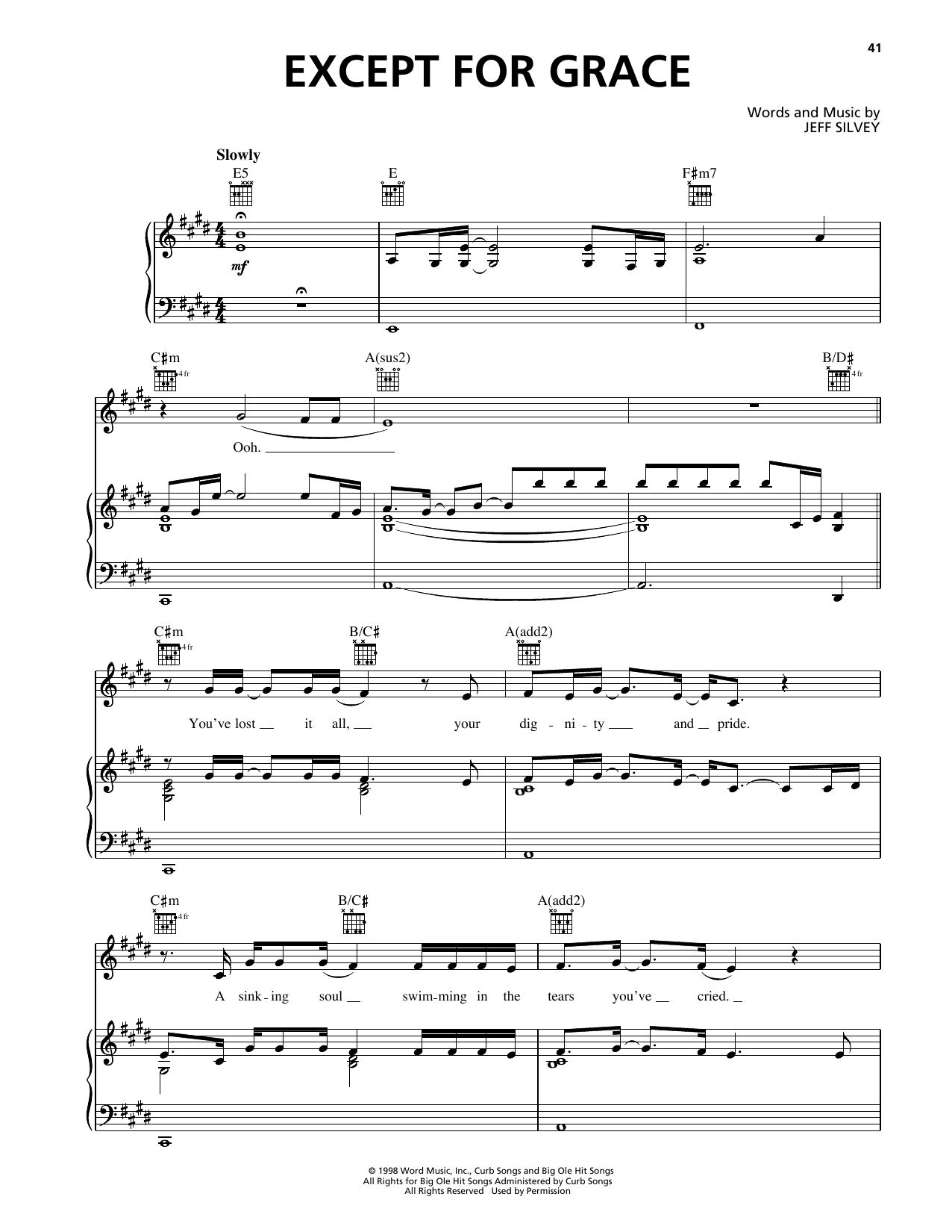 Download The Martins Except For Grace Sheet Music and learn how to play Piano, Vocal & Guitar Chords (Right-Hand Melody) PDF digital score in minutes