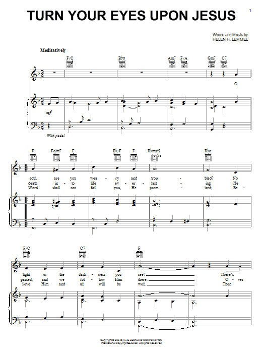 Download Newsboys Turn Your Eyes Upon Jesus Sheet Music and learn how to play Melody Line, Lyrics & Chords PDF digital score in minutes