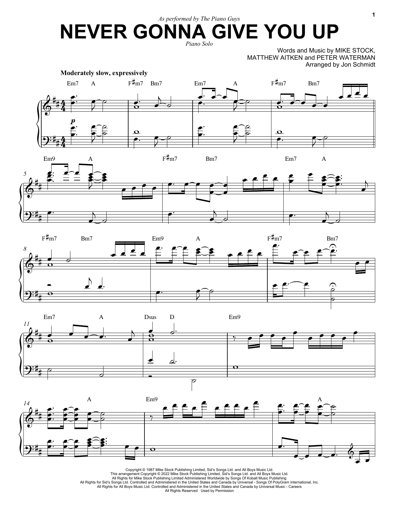 Download The Piano Guys Never Gonna Give You Up Sheet Music and learn how to play Piano Solo PDF digital score in minutes